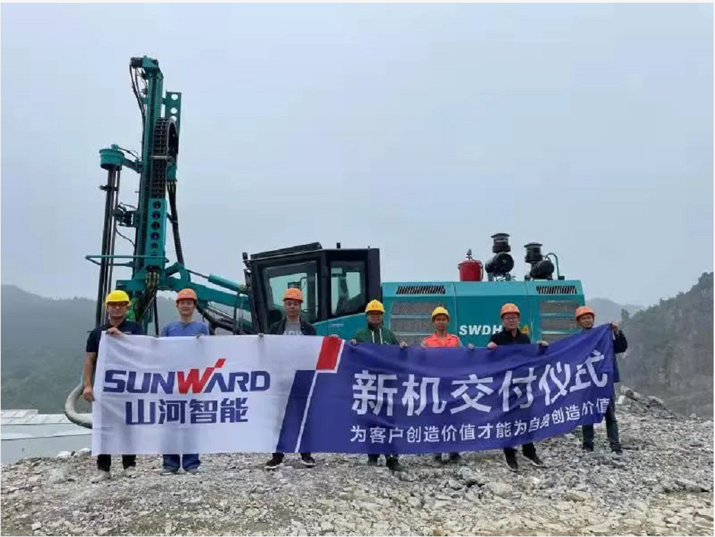助力綠色礦山建設(shè)，山河智能“鑿巖先鋒”SWDH系列頂錘鉆機大展身手