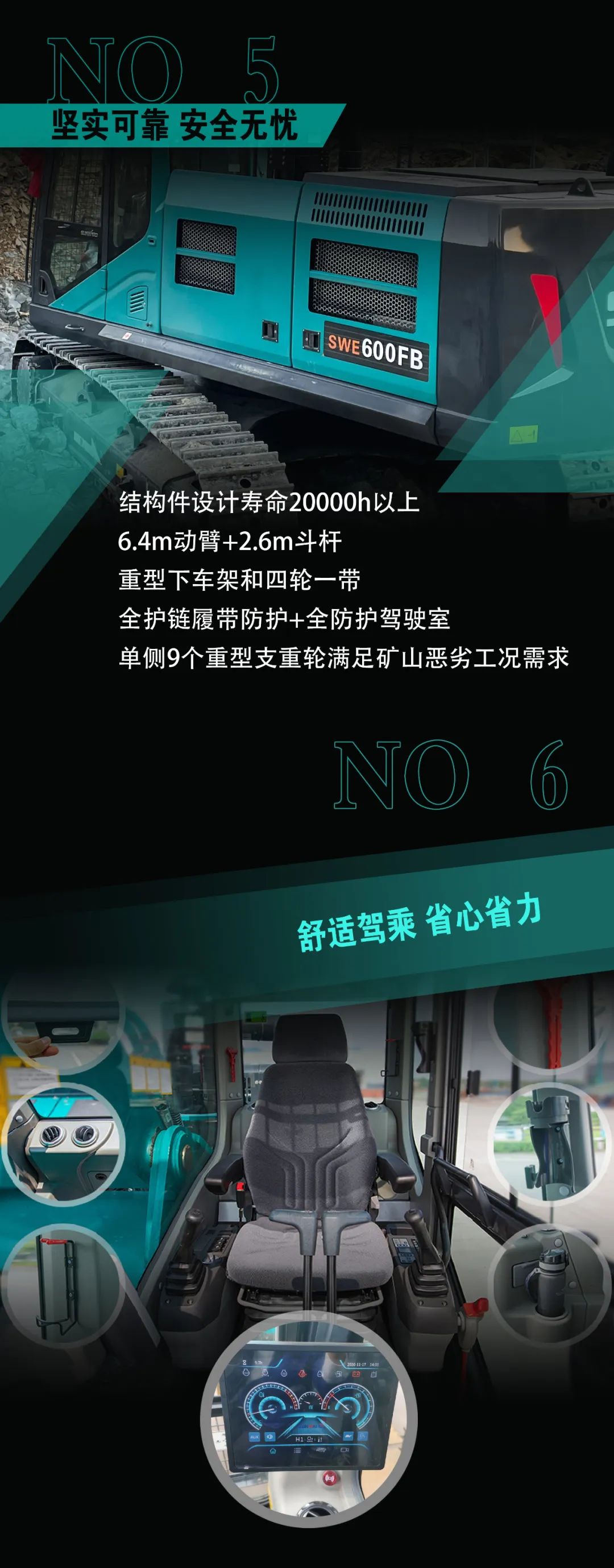 一圖讀懂 | 專為礦山重載施工而生！山河智能SWE600FB破碎錘重磅回歸